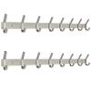 Coat Rack Wall Mount  Brushed Nickel 24 Inch Stainless Steel Hook Rail with 8 Heavy Duty Double Coat Hooks  Wall Mounted Coat Hanger for Entryway, Bathroom, Bedroom, Towel, Hat Organizer - 2 Pack view 1