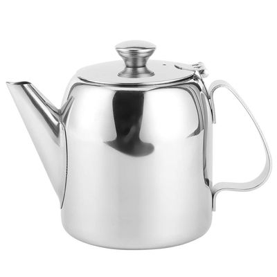 Stainless Steel Coffee Teapot Kettle Metal Round Pot with Short Spout for Cold Water Hotel Restaurant (500ml/20oz-#1)