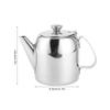 Stainless Steel Coffee Teapot Kettle Metal Round Pot with Short Spout for Cold Water Hotel Restaurant (500ml/20oz-#1) view 2