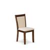 East West Furniture LAMZ5-N8-32 5 Piece Dining Table Set Includes a Rectangle Kitchen Table with Removable Leaf and 4 Light Beige Linen Fabric Upholstered Chairs, 42x92 Inch, Walnut view 3
