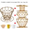 Asixxsix Pour Over Coffee Dripper, 304 Stainless Steel Drip Coffee Filter Cup Foldable Portable Reusable Reusable Coffee Filter Cup Coffee Drip Filter Holder for Home Office Cafe view 2
