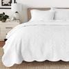 Cozy Line Home Fashions 100% Cotton Victorian Medallion Solid White Matelasse Embossed Bedding Quilt Set, Reversible Lightweight Bedspread, Coverlet for All Season (Blantyre - White, Queen - 3 Piece) view 1