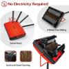 JEHONN Carpet Floor Sweeper Manual with Horsehair, Non Electric Quite Rug Roller Brush Push for Cleaning Pet Hair, Loose Debris, Lint (Red) view 3