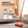 JEHONN Carpet Floor Sweeper Manual with Horsehair, Non Electric Quite Rug Roller Brush Push for Cleaning Pet Hair, Loose Debris, Lint (Red) view 4
