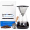 Barista Warrior Pour Over Coffee Maker with Glass Carafe and Reusable Stainless Steel Dripper  Complete Pour Over Coffee Kit with Acacia Wood Scoop for Rich, Flavorful Drip Brewing at Home view 1