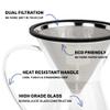 Barista Warrior Pour Over Coffee Maker with Glass Carafe and Reusable Stainless Steel Dripper  Complete Pour Over Coffee Kit with Acacia Wood Scoop for Rich, Flavorful Drip Brewing at Home view 3
