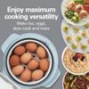 Hamilton Beach Digital Programmable Rice Cooker & Food Steamer,12 Cups Cooked (6 Uncooked), with Slow Cook & Hard-Boiled Egg Functions, Steam & Rinse Basket, Blue (37561) view 2