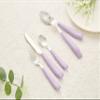 ANNOVA Silverware Set 20 Pieces Stainless Steel Cutlery Color Handle Flatware - 4 x Dinner Knife; 4 x Dinner Fork; 4 x Salad Fork; 4 x Dinner Spoon; 4 x Dessert Spoon (Lilac) view 2