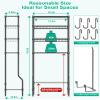 Folews Over The Toilet Storage, 4-Tier Over Toilet Shelf Organizer Metal Storage Rack Freestanding Bathroom Space Saver with Adjustable Shelves and Baskets, Gray view 3