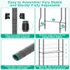 Folews Over The Toilet Storage, 4-Tier Over Toilet Shelf Organizer Metal Storage Rack Freestanding Bathroom Space Saver with Adjustable Shelves and Baskets, Gray view 4