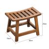 XJHOME Non-Slip Wooden Step Stool Kitchen Stepping Stools, Convenient Carrying Wooden Stools, Safer Stronger Bearing 250kg Bathroom Stools view 3