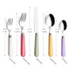 ANNOVA Silverware Set 20 Pieces Stainless Steel Cutlery Color Handle Flatware - 4 x Dinner Knife; 4 x Dinner Fork; 4 x Salad fork; 4 x Tablespoon; 4 x Teaspoon (Mix Solid) view 3