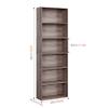 FOTOSOK 6-Tier Open Bookcase and Bookshelf, Freestanding Display Storage Shelves Tall Bookcase for Bedroom, Living Room and Office, Oak view 3