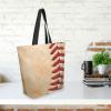 ALAZA Retro Baseball Threads Canvas Tote Bag Large Women Casual Shoulder Bag Handbag,Shopping Grocery Cotton Bag Reusable,Multipurpose,Heavy Duty For Outdoors Weekender Travel view 3