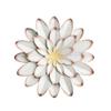AHYS Metal Flowers Wall Decor Indoor Outdoor Metal Wall Art for Farmhouse Home Living Room Bedroom Bathroom Garden Decor 12 Inch - White view 1
