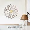 AHYS Metal Flowers Wall Decor Indoor Outdoor Metal Wall Art for Farmhouse Home Living Room Bedroom Bathroom Garden Decor 12 Inch - White view 2