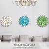 AHYS Metal Flowers Wall Decor Indoor Outdoor Metal Wall Art for Farmhouse Home Living Room Bedroom Bathroom Garden Decor 12 Inch - White view 3