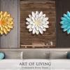 AHYS Metal Flowers Wall Decor Indoor Outdoor Metal Wall Art for Farmhouse Home Living Room Bedroom Bathroom Garden Decor 12 Inch - White view 4