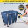 Commercial Laundry cart with wheels,10 Bushel Large Industrial Rolling Laundry Hamper with Waterproof Lining,Home Heavy Duty Laundry Baskets with Stainless Steel Frame, 260 LBS Load view 3