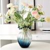 HongLianRiven Sculpture Vase Vase Countertop Glass Vase Crystal Vase Flower Vase Gradient Style Flower Mouth Embossed Floor Vase Crafts view 2