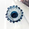 HongLianRiven Sculpture Vase Vase Countertop Glass Vase Crystal Vase Flower Vase Gradient Style Flower Mouth Embossed Floor Vase Crafts view 4