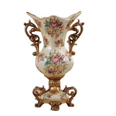Elegant Large Flower Vases Table Centerpiece for Kitchen Dining Living Room Home Decor, European RetroTall Big Resin Flowers Chinese Vases for Bedroom Decorations, Best 16.5410.24in
