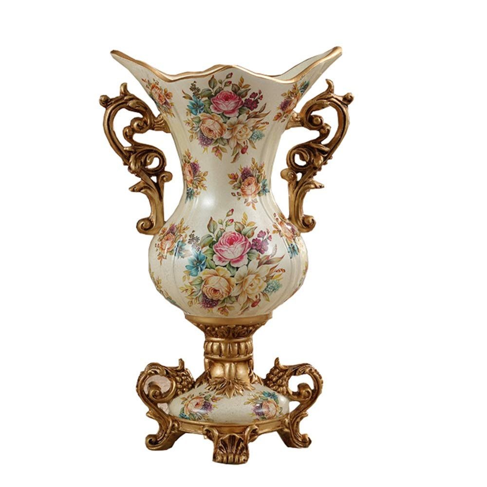 Elegant Large Flower Vases Table Centerpiece for Kitchen Dining Living Room Home Decor, European RetroTall Big Resin Flowers Chinese Vases for Bedroom Decorations, Best 16.5410.24in