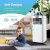 DORTALA Portable Air Conditioner 8000 BTU, 3-in-1 AC Unit with Remote Control, Dehumidifier, 24H Timer, Window Kit, Standing AC Cooling Unit for Home Office, White view 4