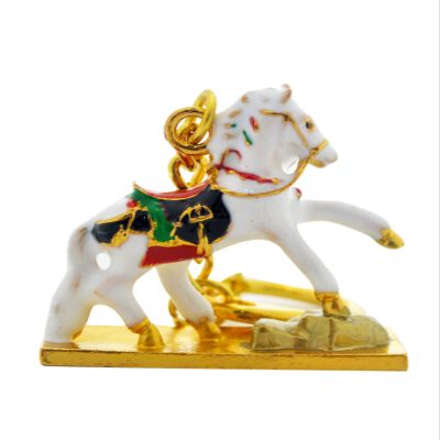 Feng Shui Precious White Horse Keychain Amulet
