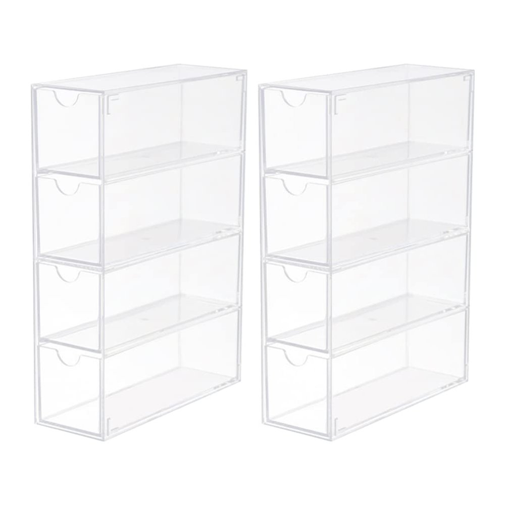 2 Pcs Transparent Glasses Display Box Glasses Case Sunglasses Display Holder Eyeglasses Storage Case