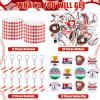 Tondiamo 86 Pcs Baseball Team Gifts Supplies with 12 Baseball Silicone Bracelets, 12 Key Chains, 12 Pin Badges, 50 Waterproof Stickers for Baseballs Birthday Souvenir(Classic) view 2