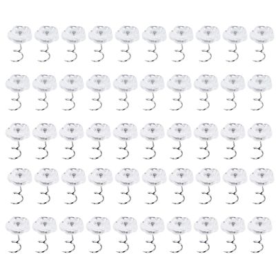 NEBURORA 50 Pieces Upholstery Twist Pins Clear Rose Heads Bed Skirt Pins for Slipcovers Bedskirts Car Slip Furniture Covers in Place
