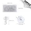 NEBURORA 50 Pieces Upholstery Twist Pins Clear Rose Heads Bed Skirt Pins for Slipcovers Bedskirts Car Slip Furniture Covers in Place view 2