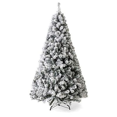 BDPP Fake Trees Christmas Tree Simulation Cedar Flocking Tree Snowflake Flocking Snow Scene Ice Sculpture Fake Plant Decoration Interior Decoration Gift (Size : 23.6in)