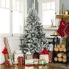 BDPP Fake Trees Christmas Tree Simulation Cedar Flocking Tree Snowflake Flocking Snow Scene Ice Sculpture Fake Plant Decoration Interior Decoration Gift (Size : 23.6in) view 2
