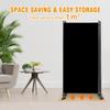 CHOSENM 4 Panel Folding Privacy Screens, 6 FT Tall Wall Divider with Metal Frame, Freestanding Room Divider for Office Bedroom Study (4 Panel, Black) view 2