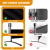 CHOSENM 4 Panel Folding Privacy Screens, 6 FT Tall Wall Divider with Metal Frame, Freestanding Room Divider for Office Bedroom Study (4 Panel, Black) view 3