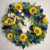 Artificial Flower Wreath Faux Floral Wreath Hanging Wreath Front Door Garland for Spring Summer Fall Winter Indoor Outdoor Decoration view 4