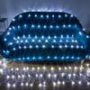 AWQ 360 LED 13.1ft x 6.6ft String Lights Net Mesh Lights Christmas Net Lights 8 Modes for Christmas Wedding Party Home Garden Lawn Bushes Bedroom Indoor Outdoor Decor (White) view 2
