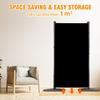 CHOSENM 6 Panel Folding Privacy Screens, 6 FT Tall Wall Divider with Metal Frame, Freestanding Room Divider for Office Bedroom Study (6 Panel, Black) view 3
