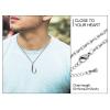 abooxiu Personalized Fishing Hook Urn Necklace for Ashes Fish Hook Stainless Steel Cremation Jewelry Memorial Pendant Keepsake for Men (Silver) view 3