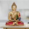 Brass Buddha Meditation position Idol (Height 18 Inches) view 1