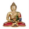 Brass Buddha Meditation position Idol (Height 18 Inches) view 2