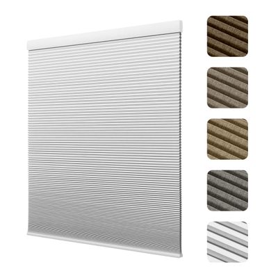 Boolegon Cordless Linen Cellular Shades,Blackout White, 77" W x 56" H