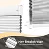 Boolegon Cordless Linen Cellular Shades,Blackout White, 77" W x 56" H view 3