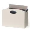 EZDeco Magazine Holder Foldable Magazine Rack Floor PU Leather File Holder Newspaper Book Storage Magazine Basket Document File Folder Organizer for Office Home (Off-White) view 1