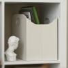 EZDeco Magazine Holder Foldable Magazine Rack Floor PU Leather File Holder Newspaper Book Storage Magazine Basket Document File Folder Organizer for Office Home (Off-White) view 3