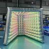 SAYOK Inflatable Photo Booth Enclosure LED Inflatable Photo Booth Backdrop Inflatable Silver Wall for Glow Party/Wedding/Event/Show view 4