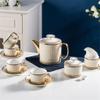 11-Piece Tea Set Ceramic European Coffee Cup Saucer Teapot Afternoon Tea Household Tea Set Supplies Coffee Set view 2