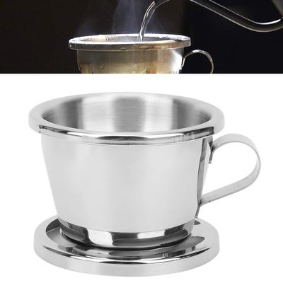 Coffee Maker 1 2 Cup Reusable Stainless Steel Coffee Drip Pot for Office Home Outdoor , Portable Pour Over Coffee Dripper , Portable Pour Over Coffee Dripper , Coffee Maker 1 2"coffee filter holder po